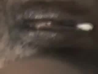 Outstanding Ebony dame spends time masturbating her pussy