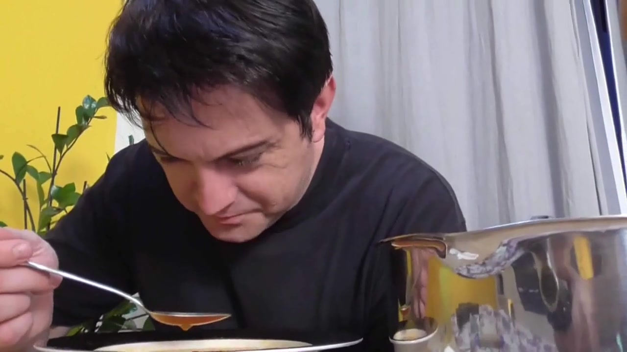 Feeding soup mixed with piss and saliva by Femdom Austria