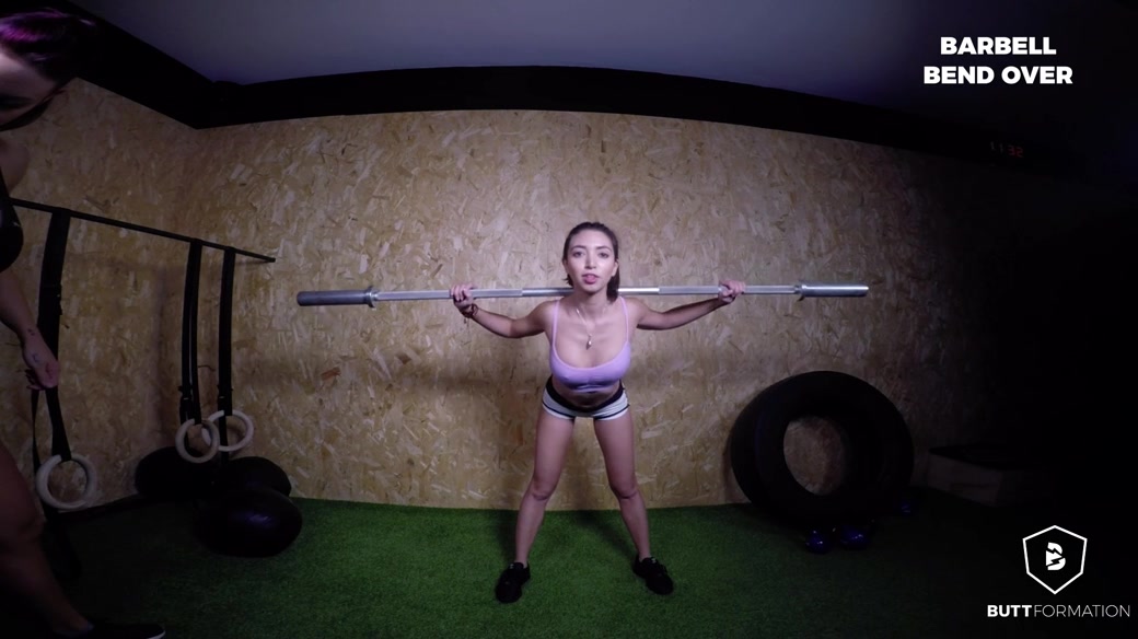 Anissa Kate Cassie Fire in Barbell workout - ButtFormation
