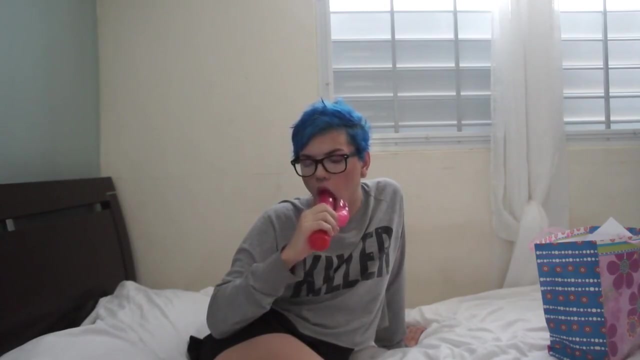 Trans teen 18+ Plays With toy