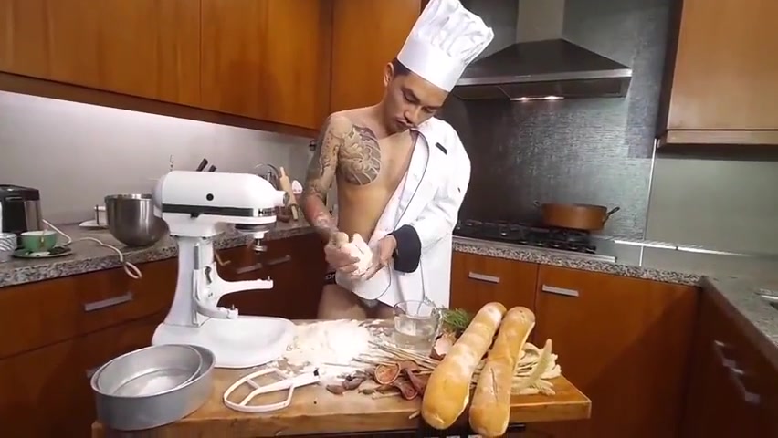 Atila Rub His Dick In Bread And Omelets, Cum His Load Into Coffee For Himself To Drink