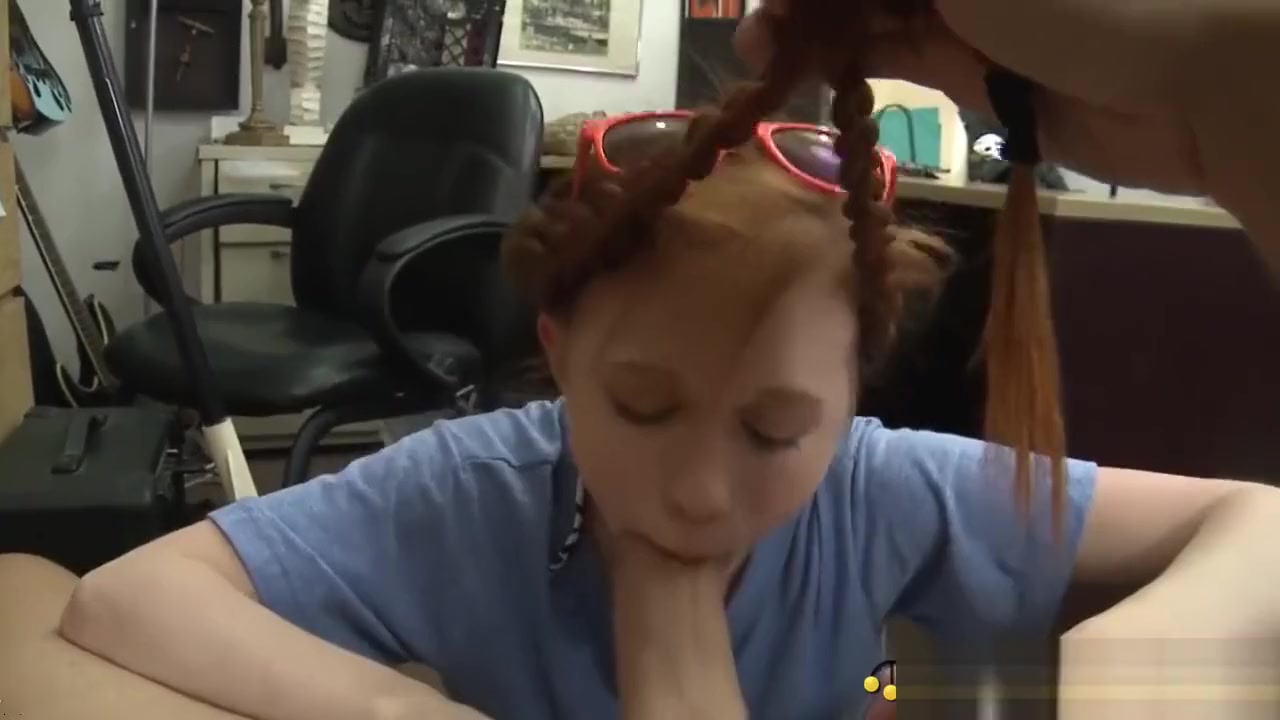 Cute Ginger teen 18+ Takes A Huge Cock Inside Her Mouth & Wet Pussy
