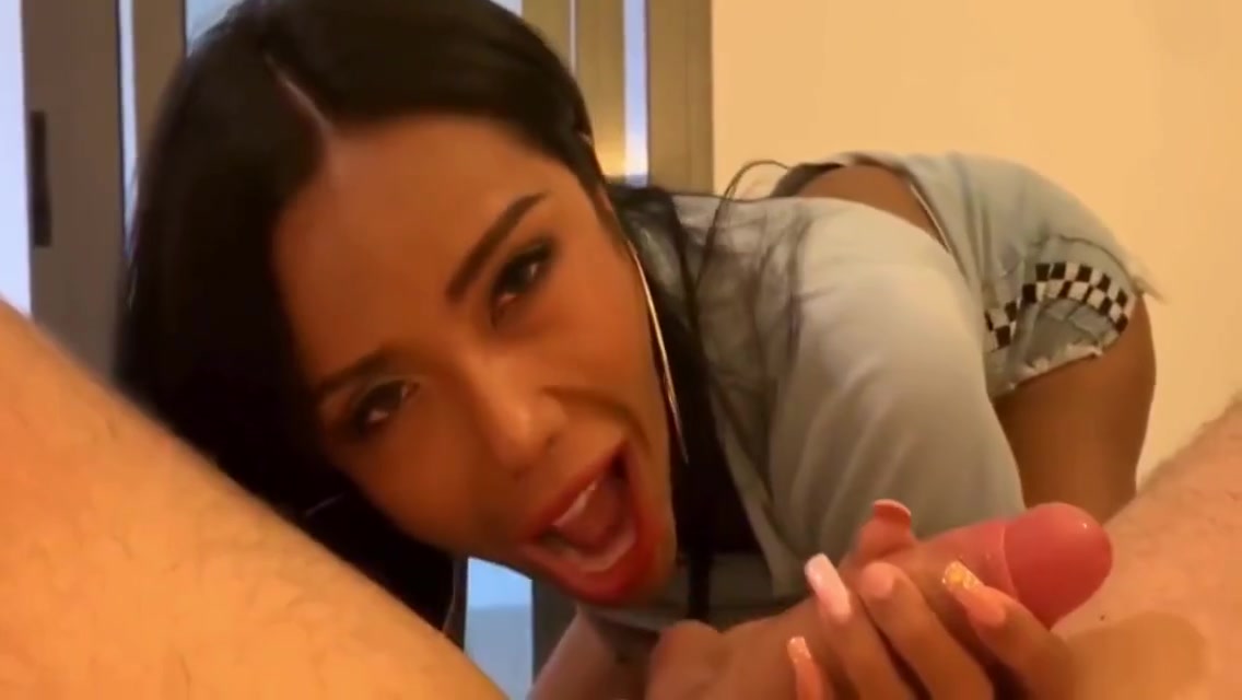 Dazzling Tgirl Licks And Fuckes Her Man