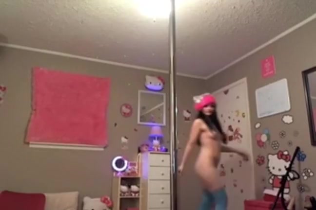 Asian girl sucking her fake cock and thinking of a real one