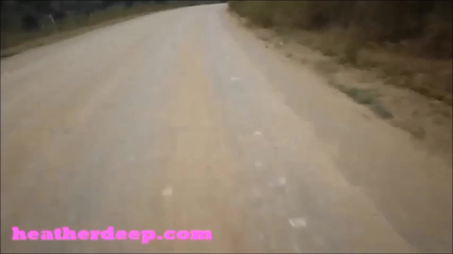 HD Heather Deep 4 wheeling on scary fast quad and ###ing next to horses in the jungle