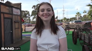Maya Kendrick Amateur Teen Flashes Hairy Pussy on Mini-Golf Date