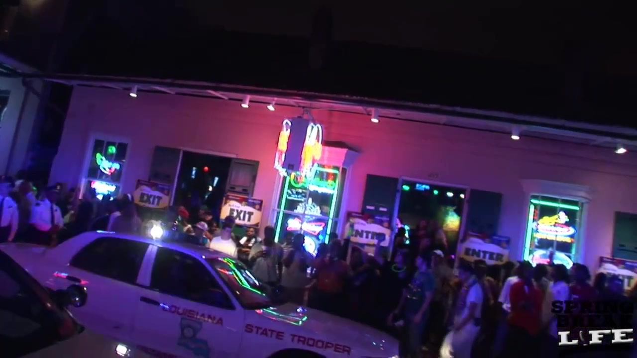 View from our Mardi Gras Balcony - SpringBreakLife