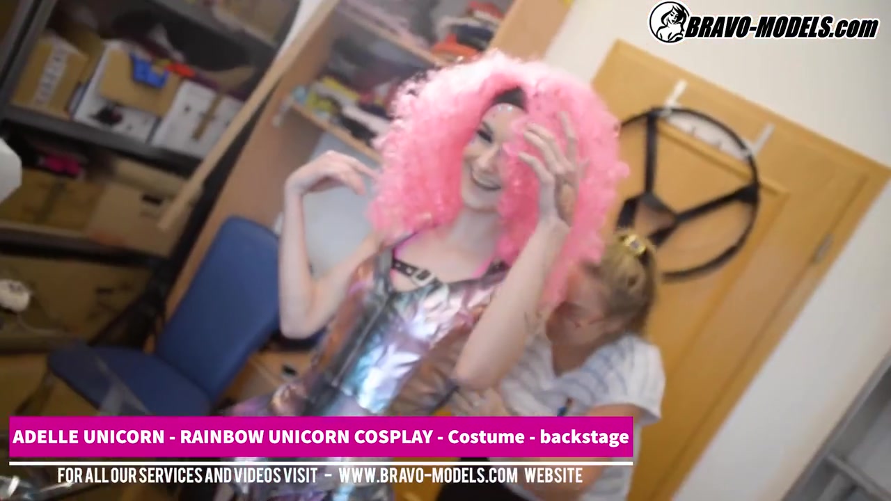 Adelle Unicorn In Backstage Video From Cosplay Photoshoot With