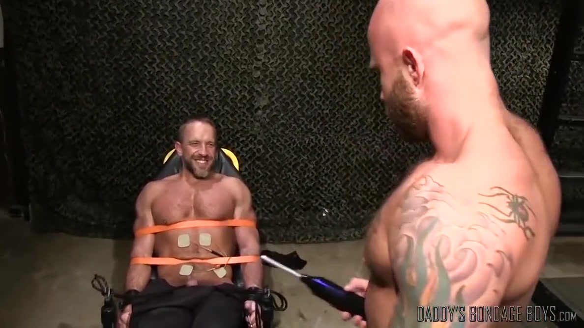 Big Guy Tased And Slapped While Tied Up - Dirk Caber