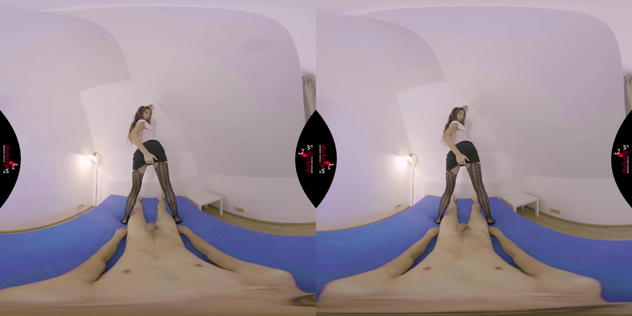 Dirty stockings lapdance starring Paula Shy
