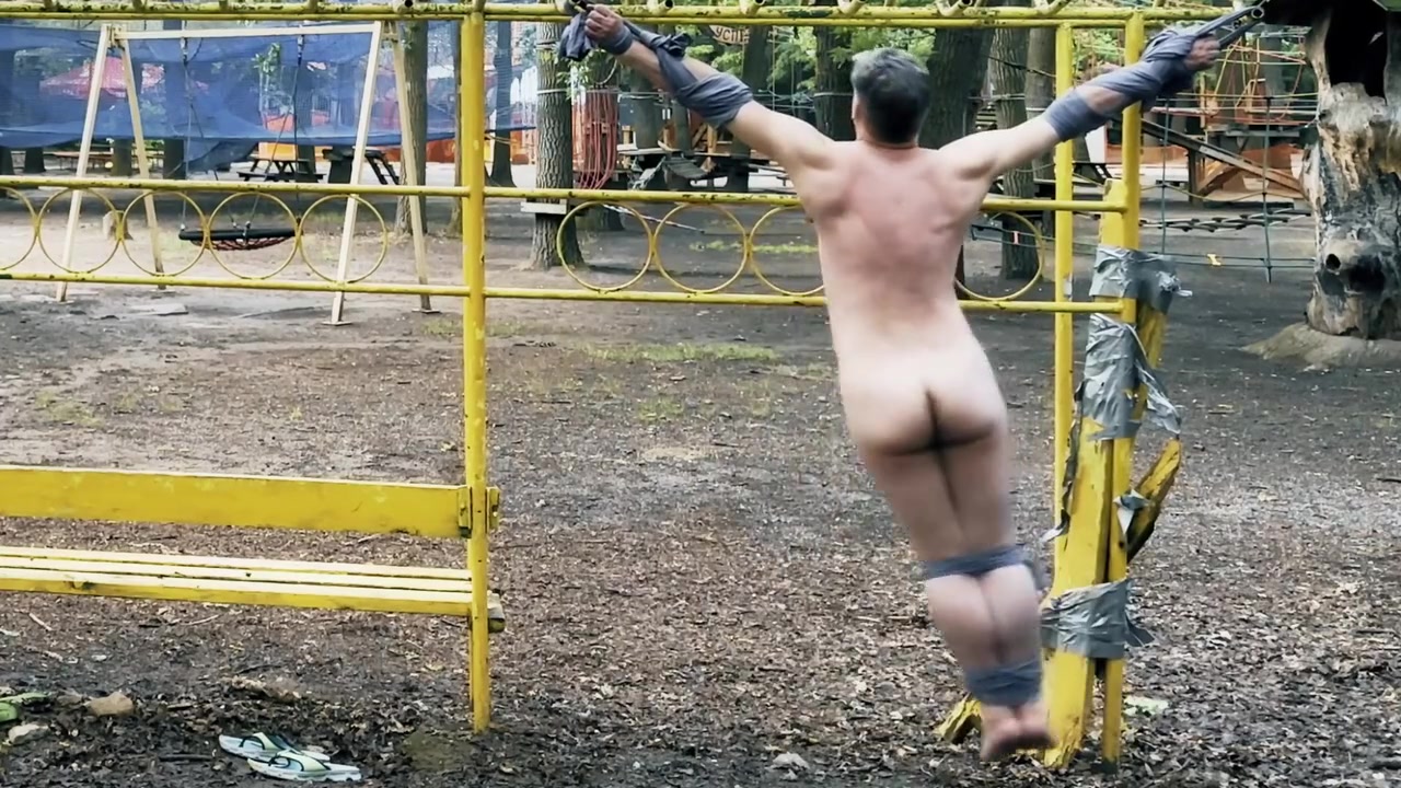 Guy Park - Crucified Helpless Naked Guy In The Park