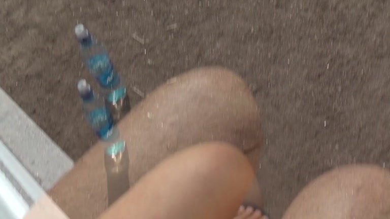 Horny redhead strips in public and fucks