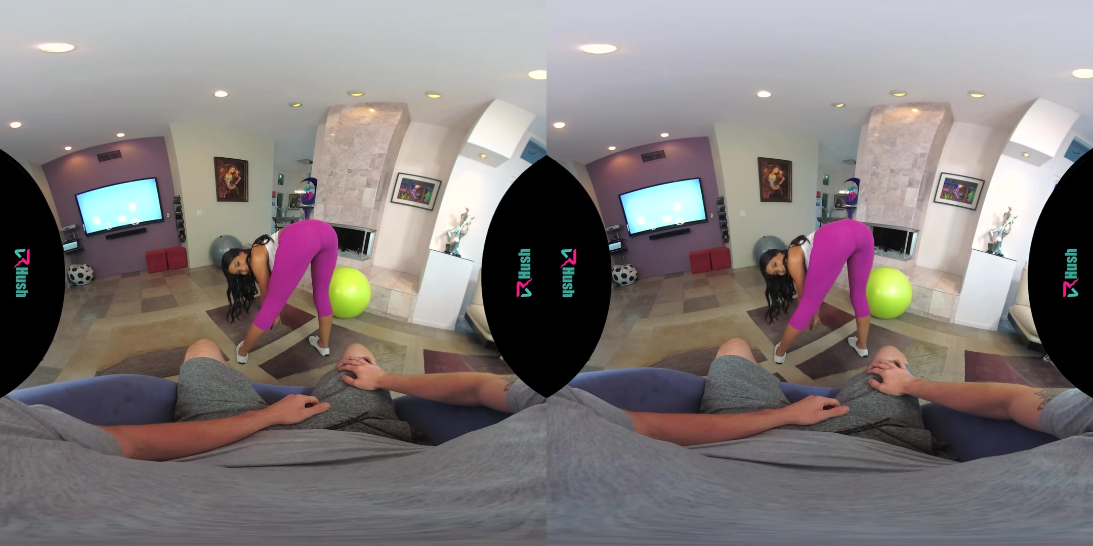 VRHUSH Jenna Foxx gets bent over and fucked in yoga pants