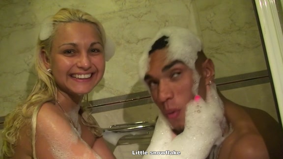 Having fun after bath