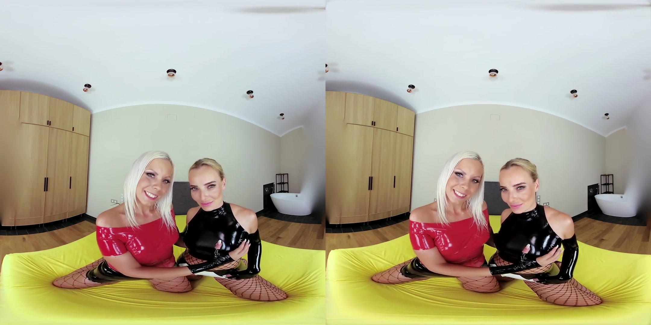Amy Pink & Julia Parker in German Latex Lesbians - CzechVRFetish