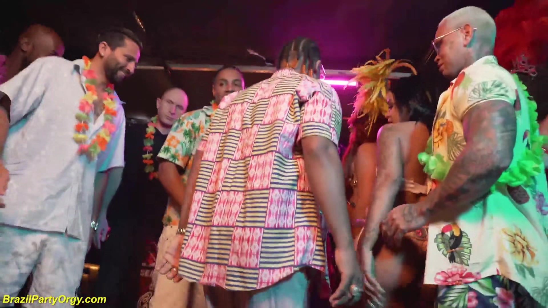 Black Samba Dancer Squirting At The Party Orgy