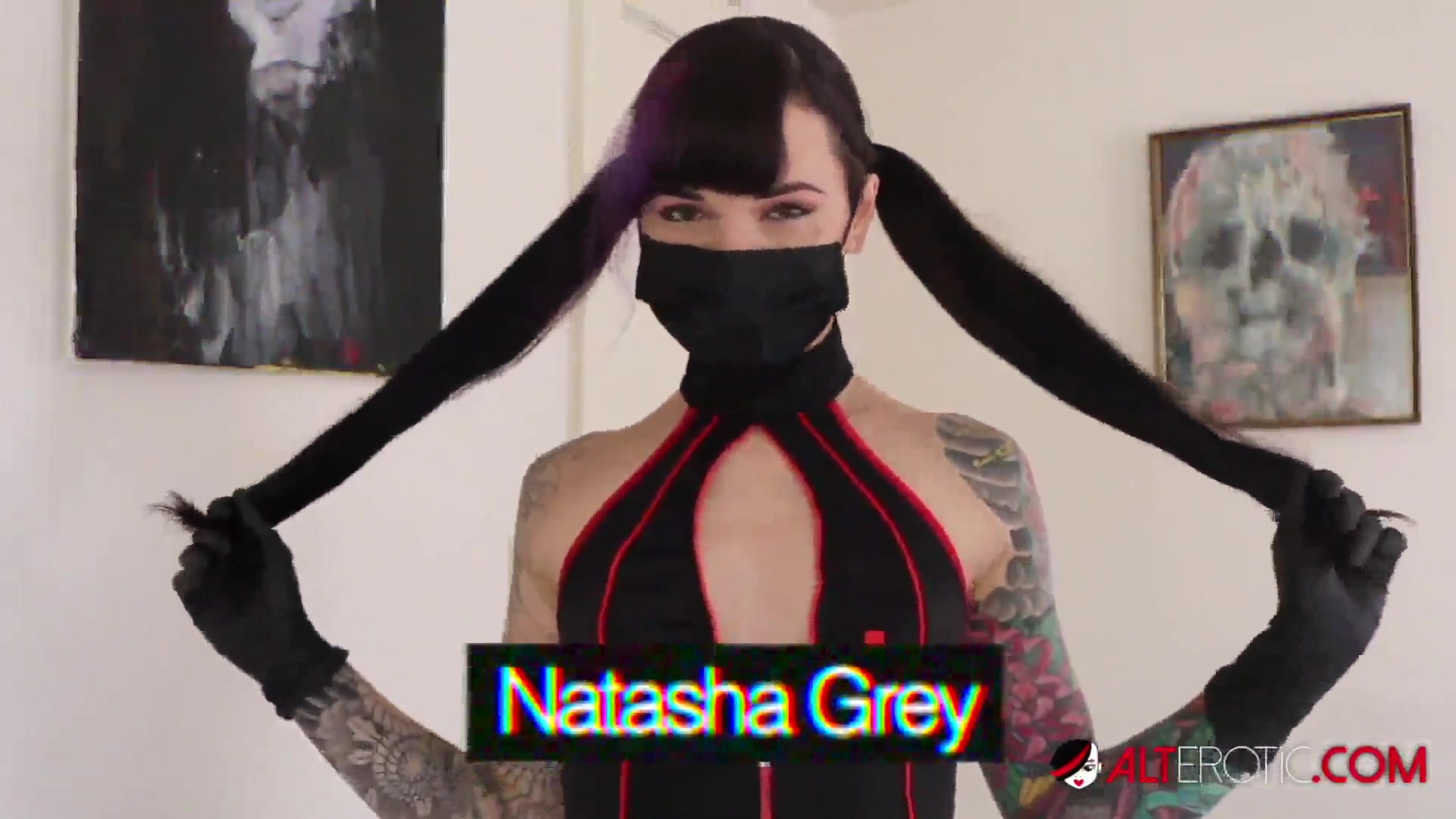 Natasha Grey under Quarantine decides to ride her new Sex Doll and finger her ass!