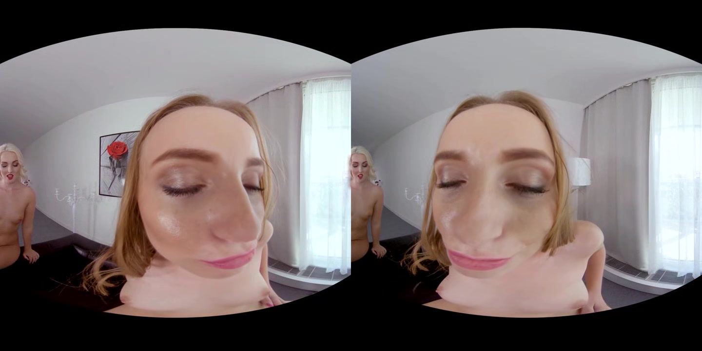 VRHUSH Lovita Fate and Lady Bug take turns on a big dick
