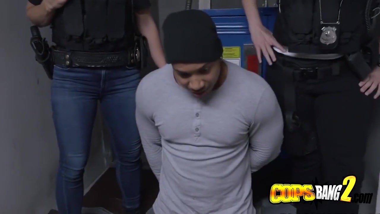 Black Boner Disappears In Blonde Cop
