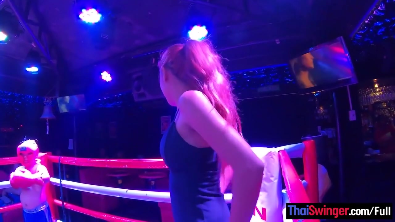 Thai Ring Girl Refereed Two Midgets Fighting And Got A Big Cock Afterwards