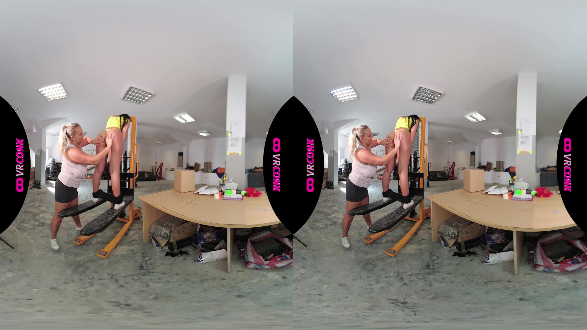 Jennifer Mendez in Lesbian Forklift - VRConk