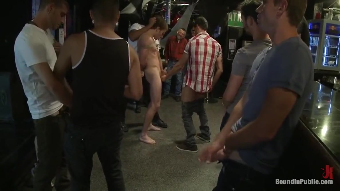 Robert Axel, Van Darkholme And Sebastian Keys In Gets His Ass Stretched And Pissed On In A Public Bar