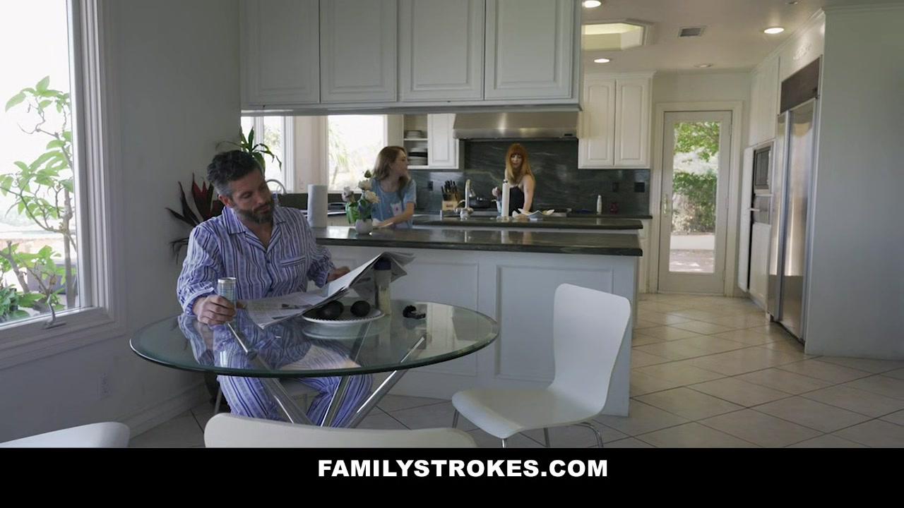 Noisy Stepdaughters Hannah Grace And Madi Collins Fucked Hard By Step daddy