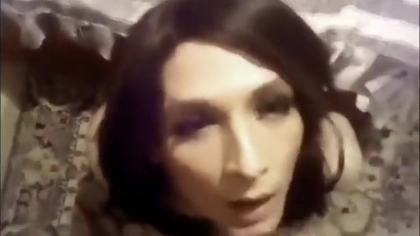 Latin Tgirl Takes Massive Facial