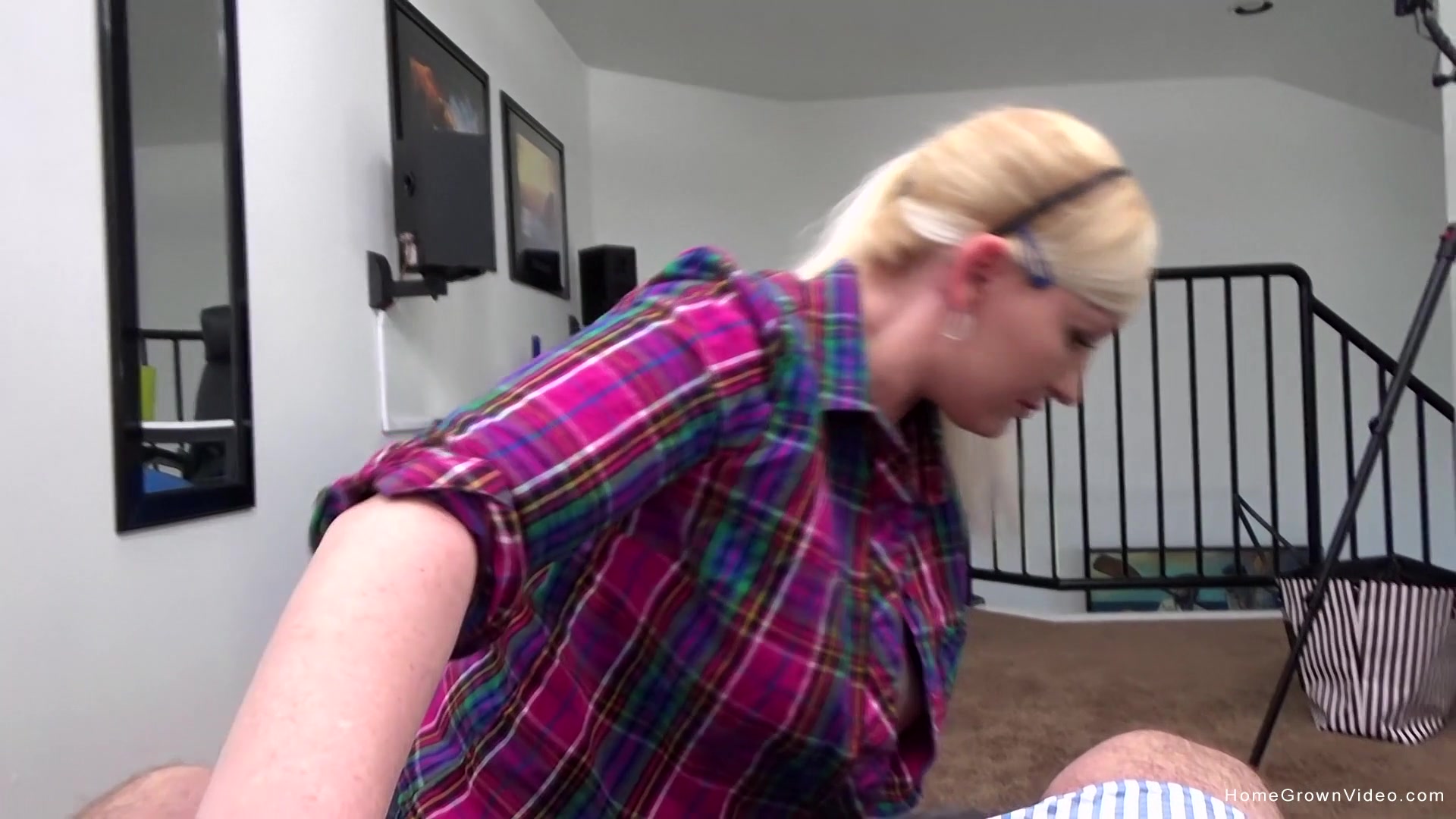 Blonde Barbie knows how to suck a dick, and she's ready to enjoy it on camera.