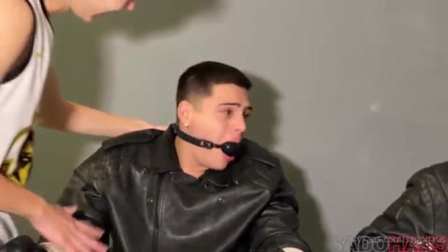 Bound biker boys cuming