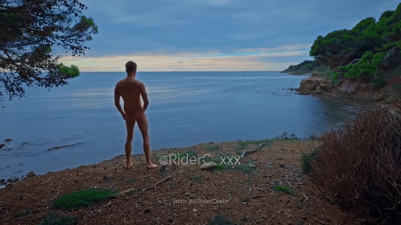 Ridercoxxx, Hiking Naked Along The Coast, Showing Off And Cumming