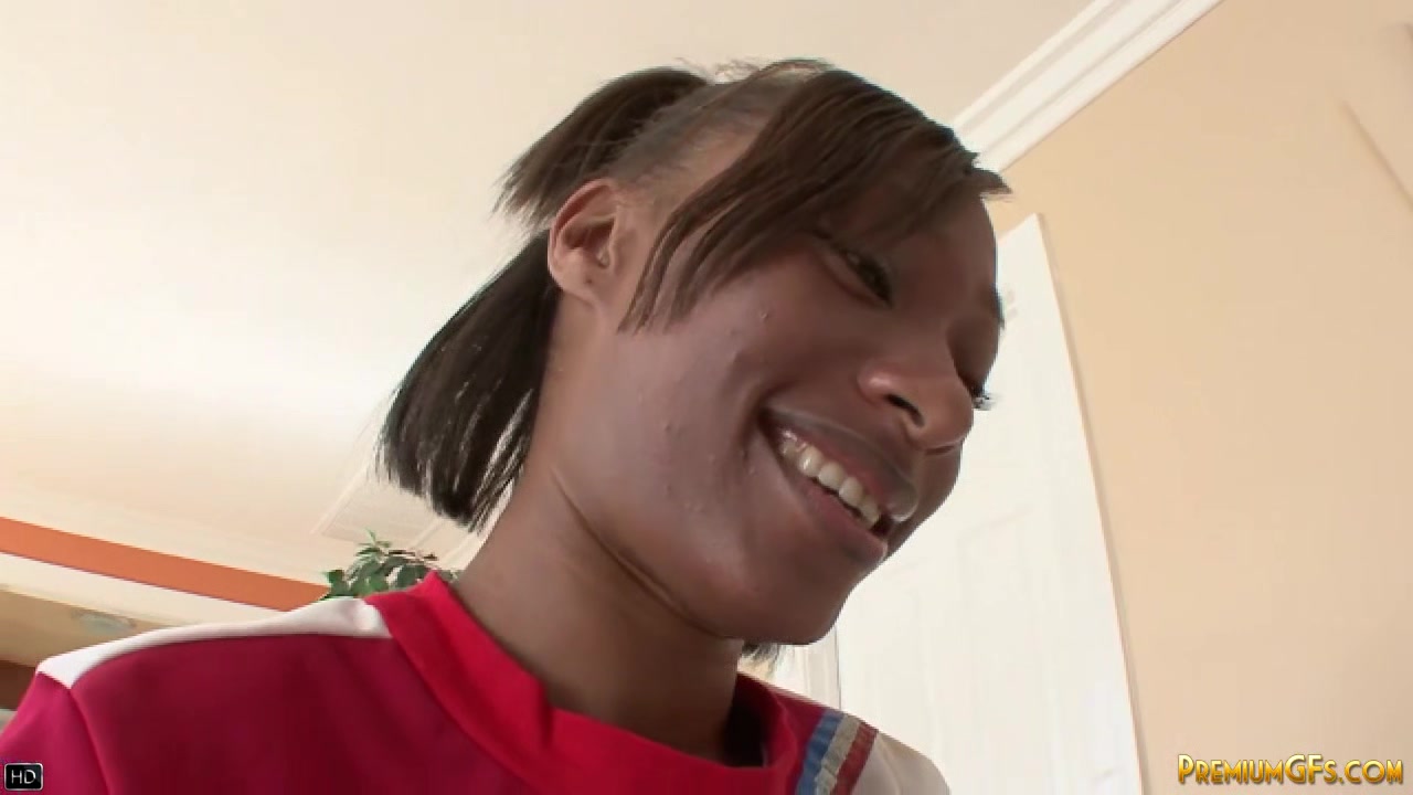 Sweet Black Cheerbabe Rubbing Cock and Fucking Pussy
