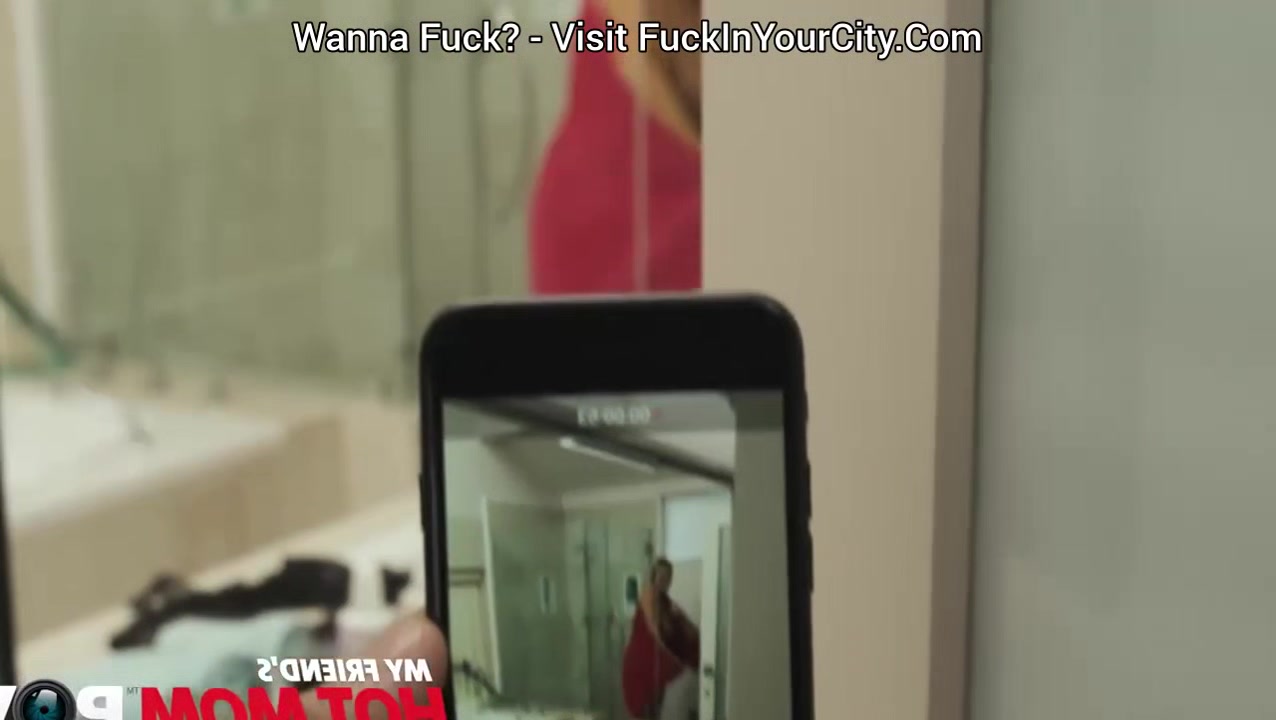 busty milf caught a hot guy spying on her in the shower