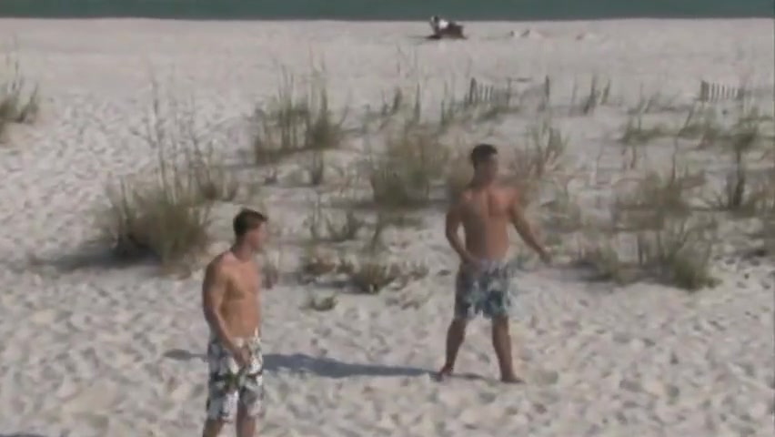 Beach-dwelling Hunks End Up Enjoying A 3some Indoors