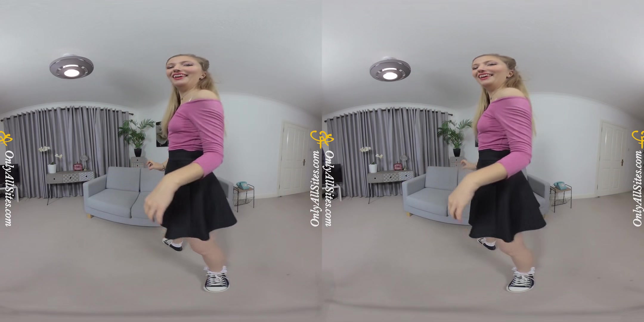Stephanie Bonham Carter - Blonde in Sneakers; Striptease with Sexy and Cute Blonde