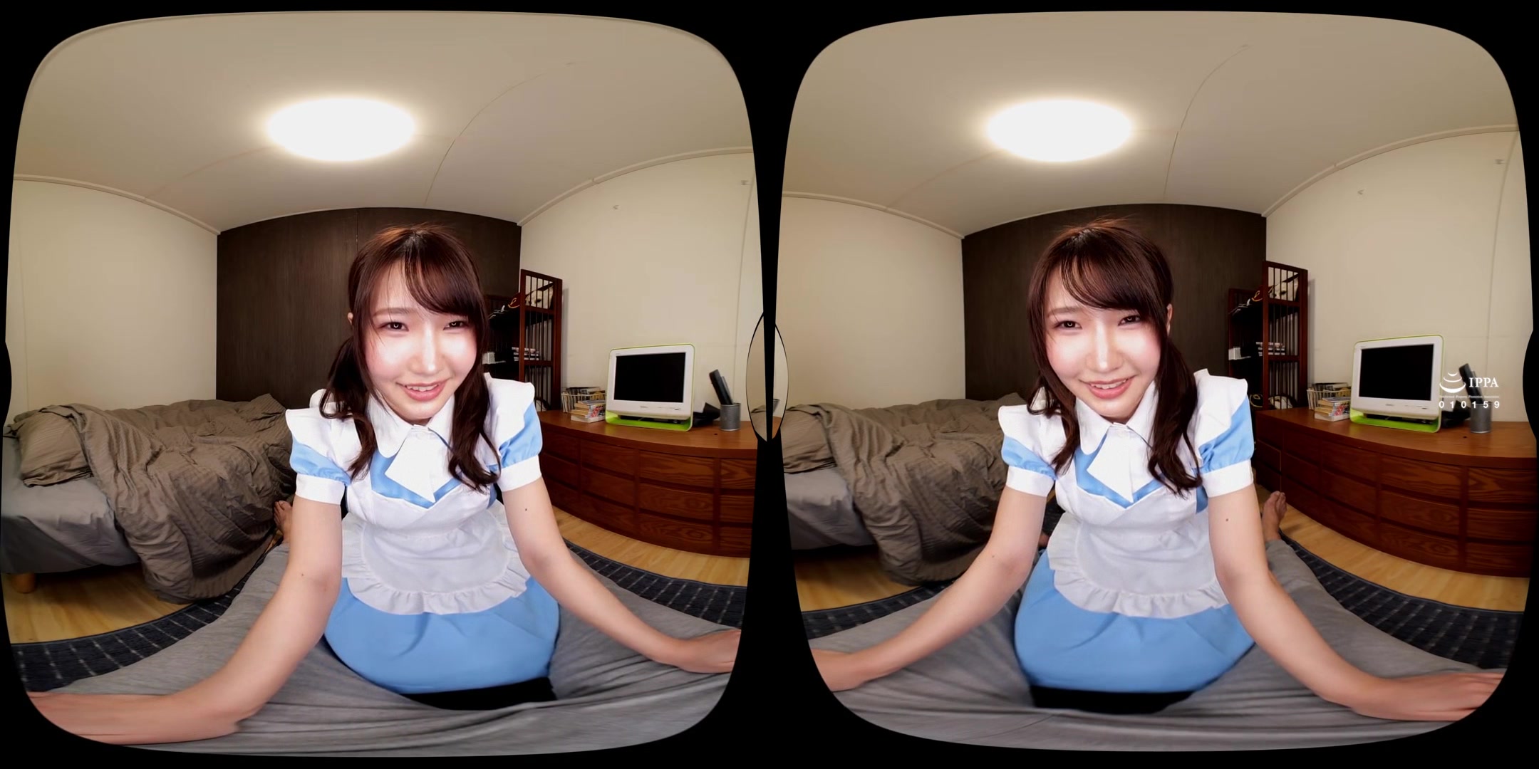 Lusting for the New Maid's Big Ass - Asian Maid Uniform Big Ass Riding Cock
