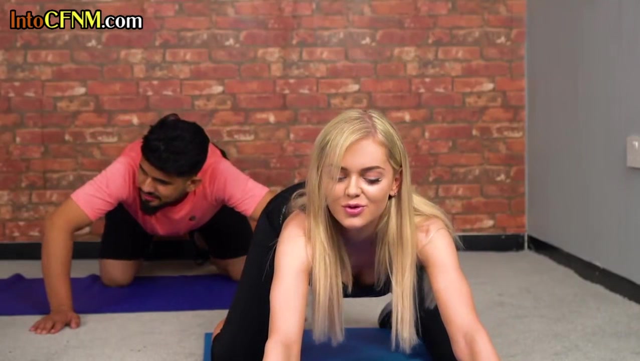 CFNM yoga babes jerk cock in group session after training