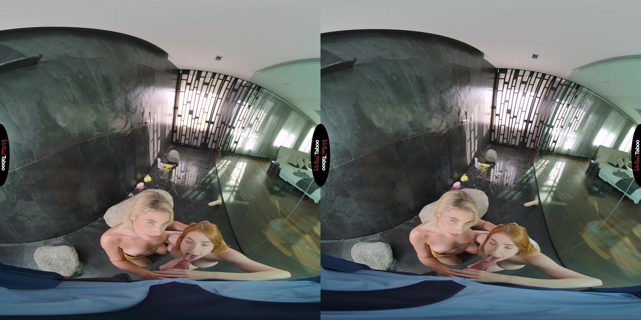 Lilly Bella, Scarlett Jones VR Porn: Two Girls One Daddy - VirtualTaboo