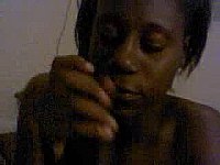 Black chick gives head