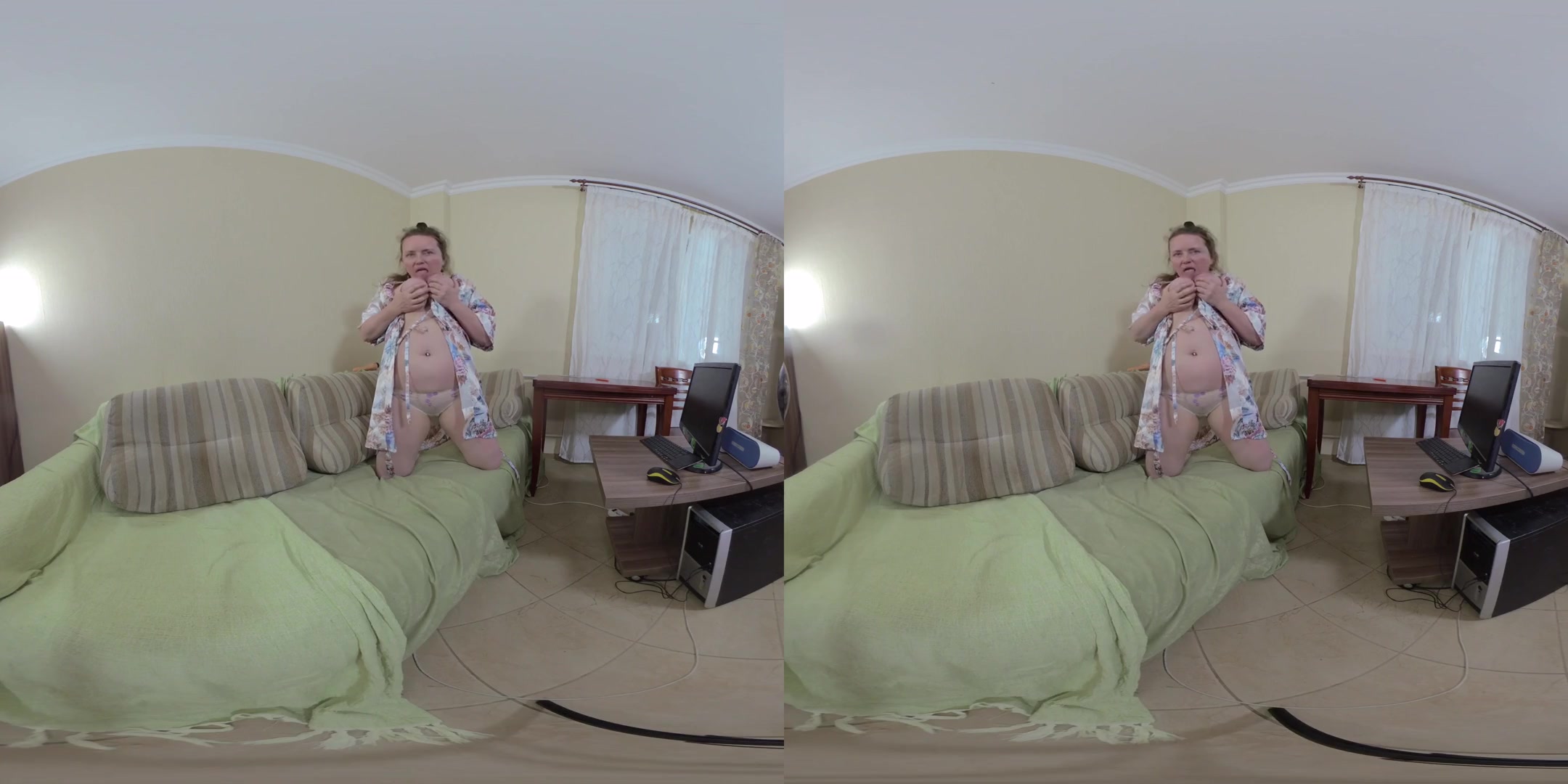 Big Tits Milf Eva White Home Alone at Night - Big Tits Amateur BBW