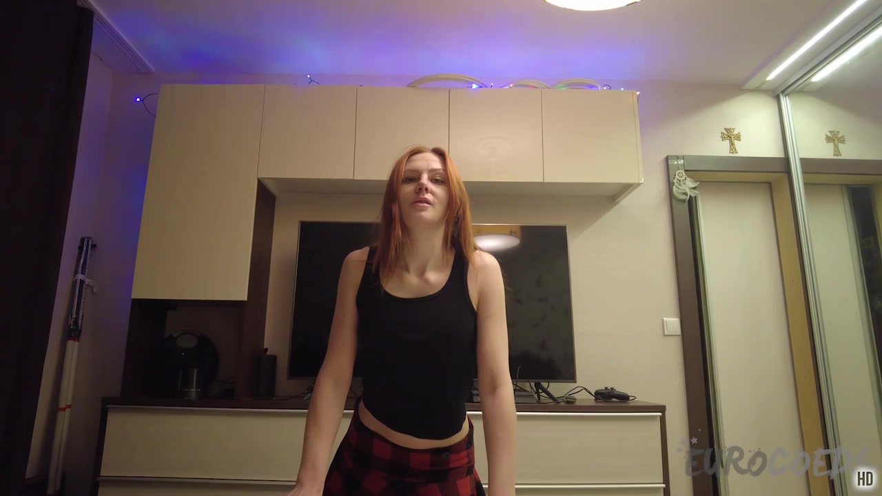 Skinny And Hot Ginger Lea Sucking Lucky Camera Guys Dick Blowjob Cum In Mouth