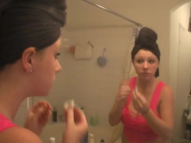 My big tits exposed in the bathroom