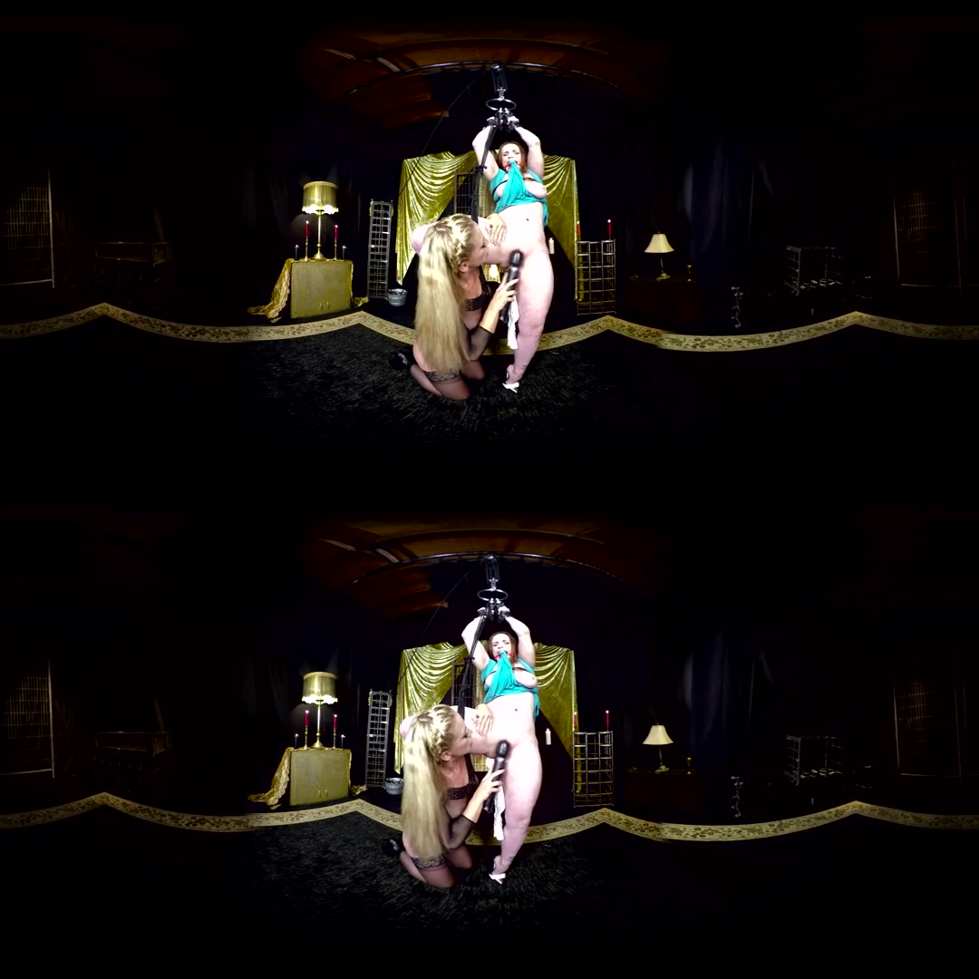 Bella Rossi & Cherie DeVille in Bella Rossi Tied Up in Lezdom Dungeon - KinkVR