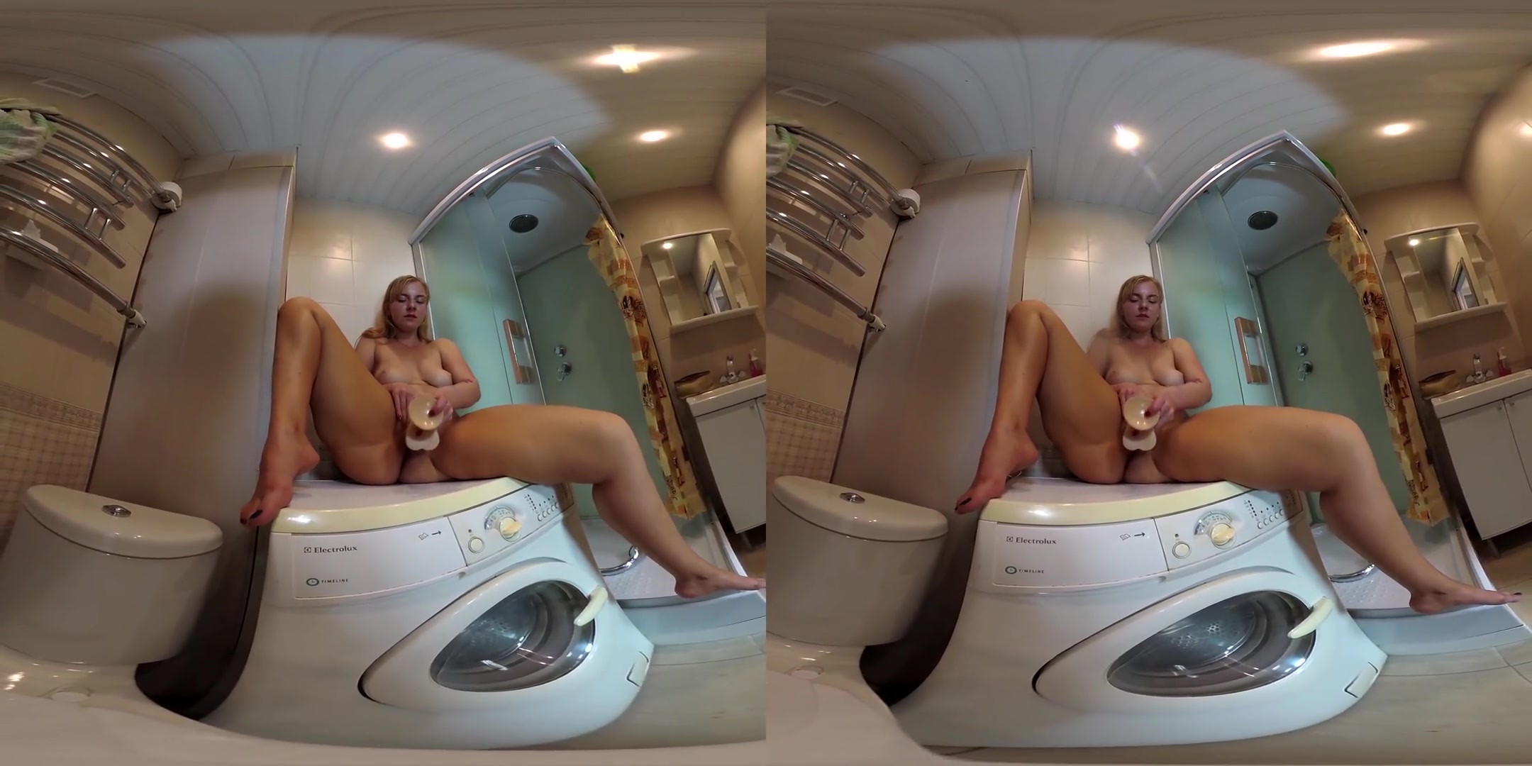 Agneta Masturbates in the Bathroom - SexLikeReal