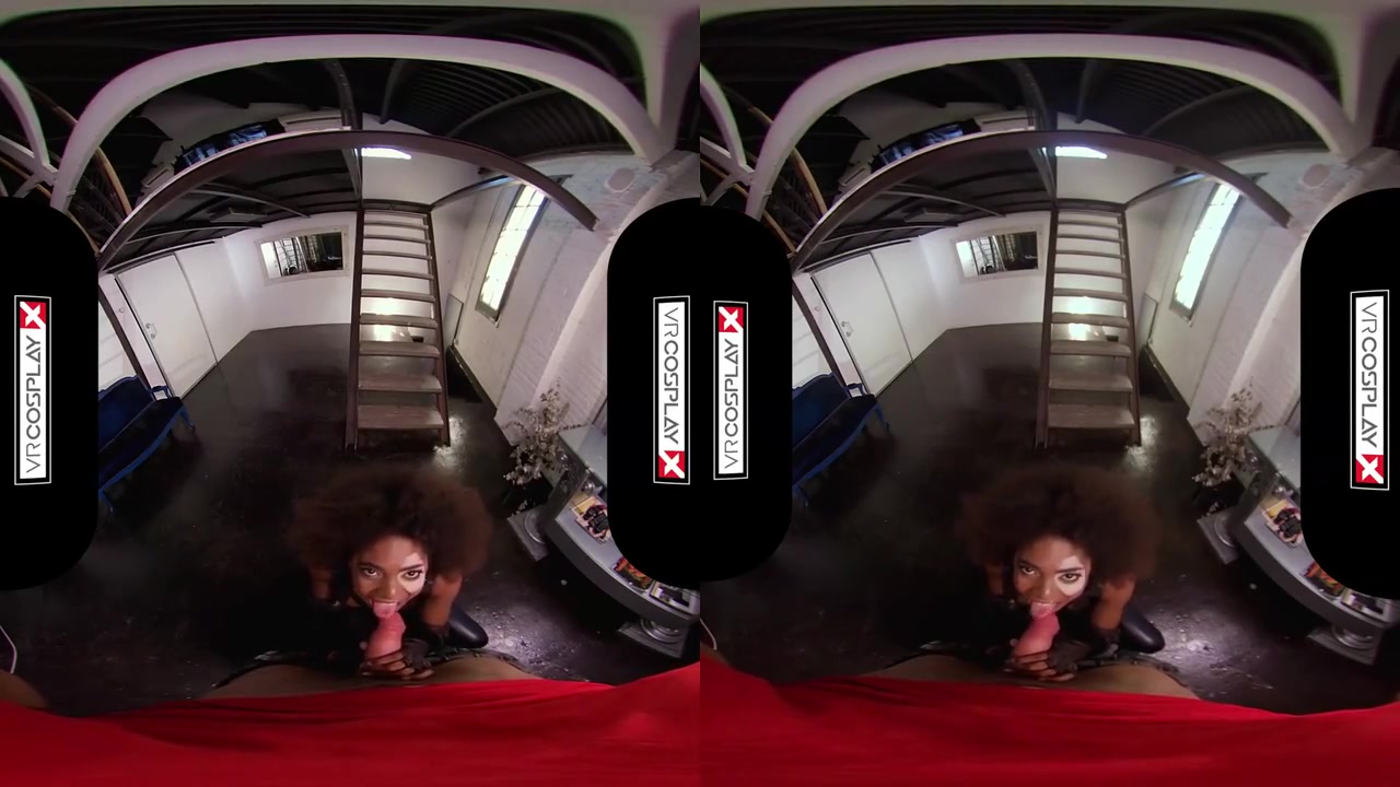 Virtual Reality - Ebony Babe Domino Testing Your Superpowers In Deadpool Xxx