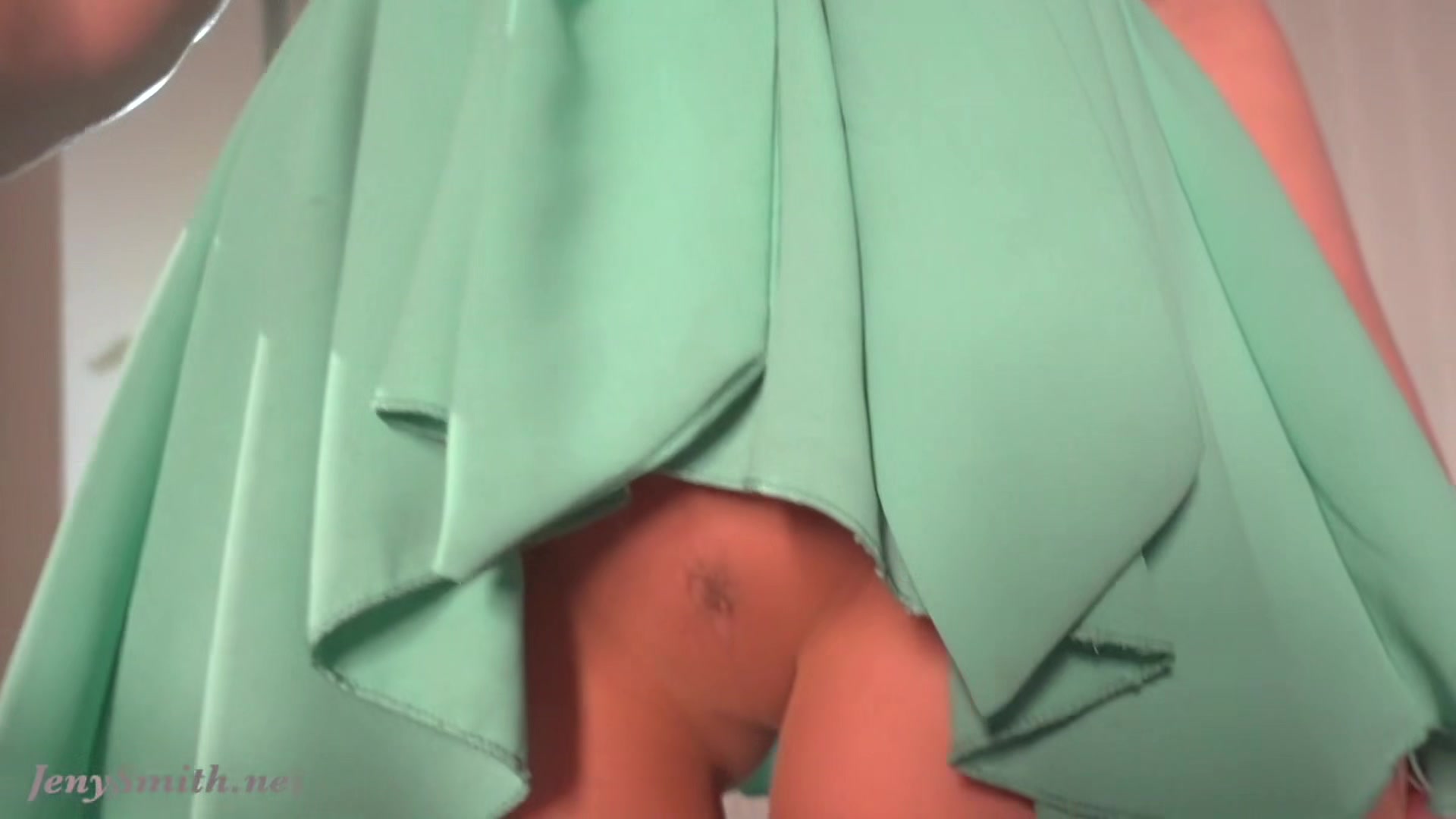 Hairdresser ( 4). Jeny Smith with seamless tights teasing a guy. He touched her pussy