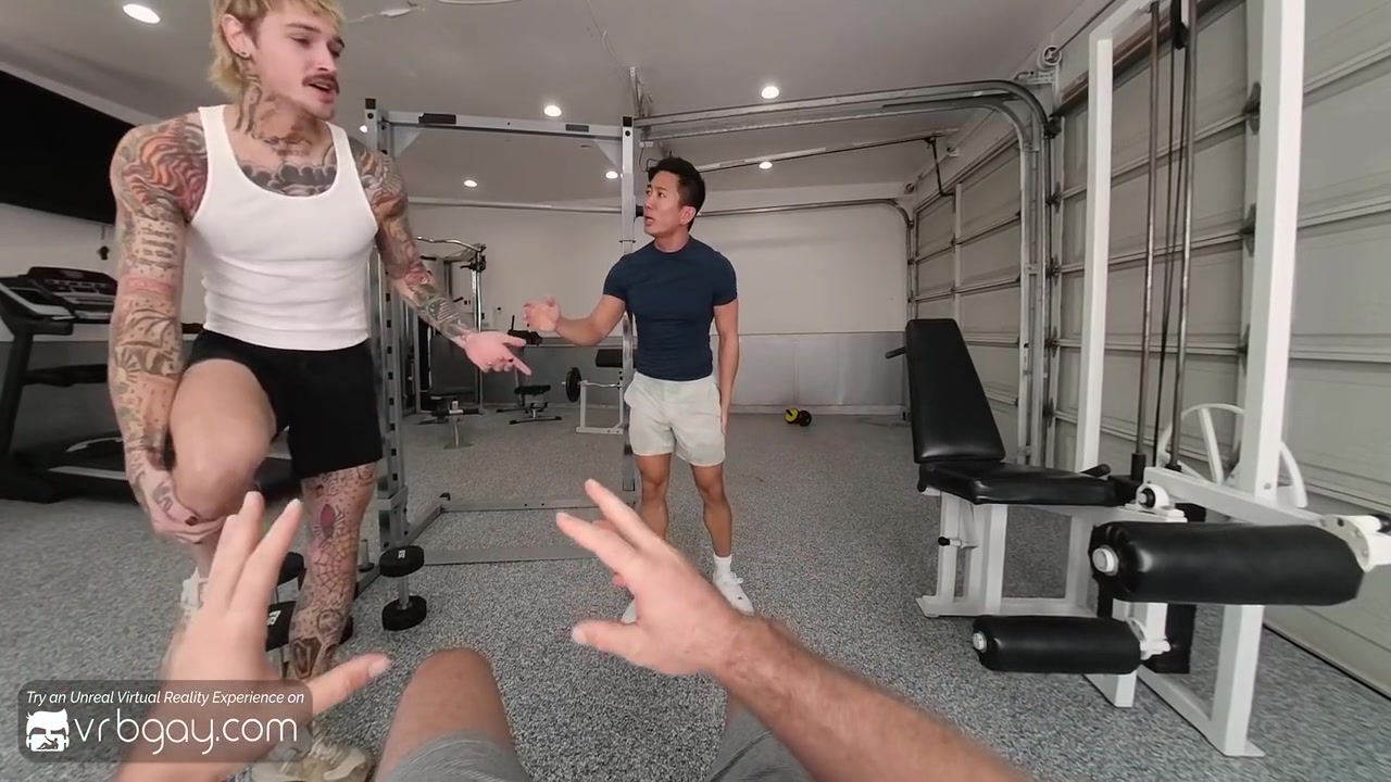 Jkab Dale - Muscle Asian Sucks Big Dick, Fucks Bareback, Moans & Cums In The Gym In Hd