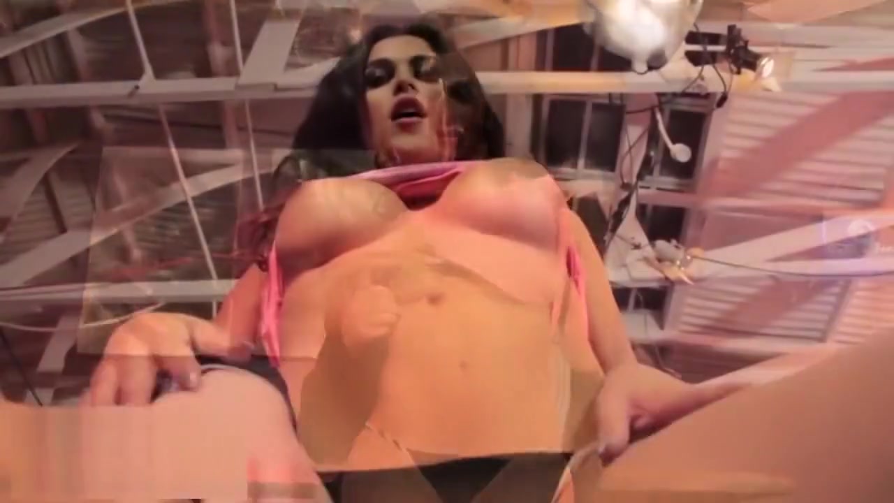 Beautiful transsexual fucked on table