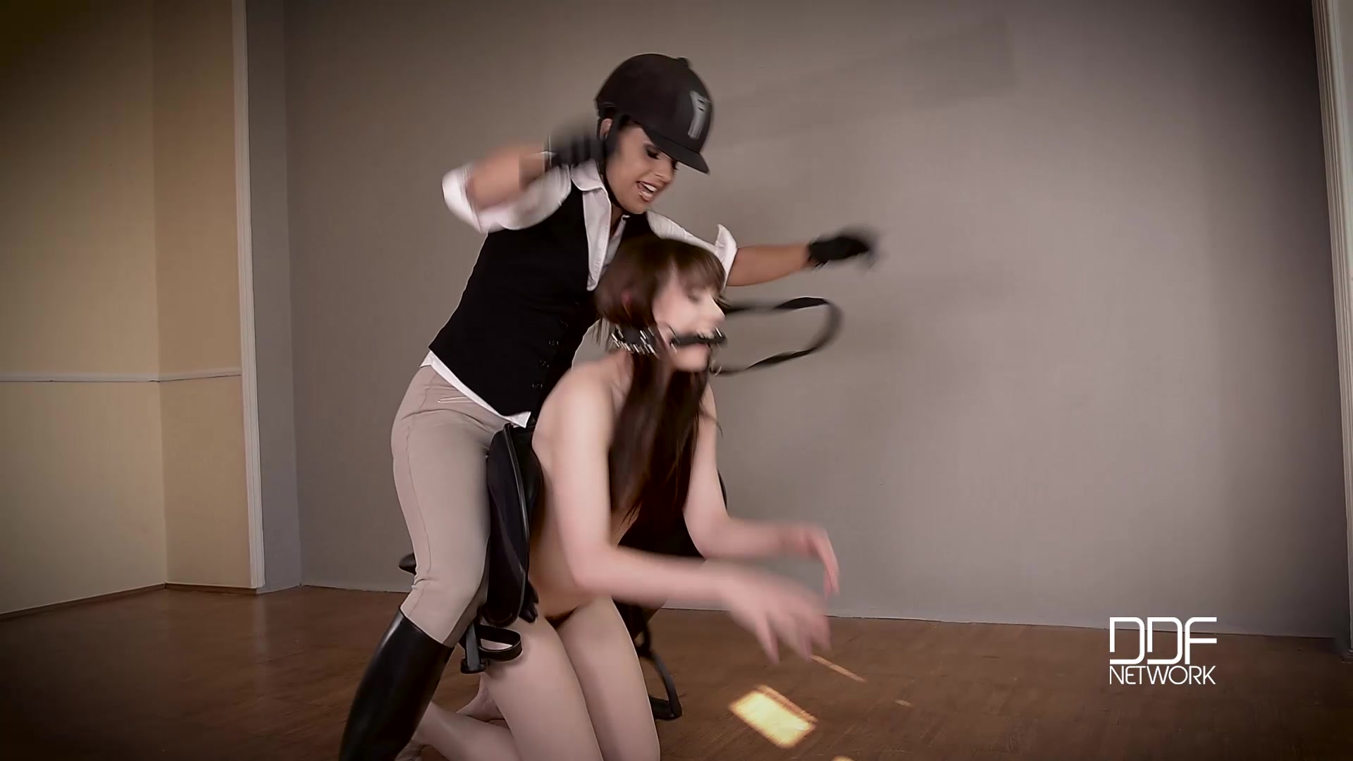 Horny Horseback Ride - Dominant Jockey Humiliates New Face - PornWorld