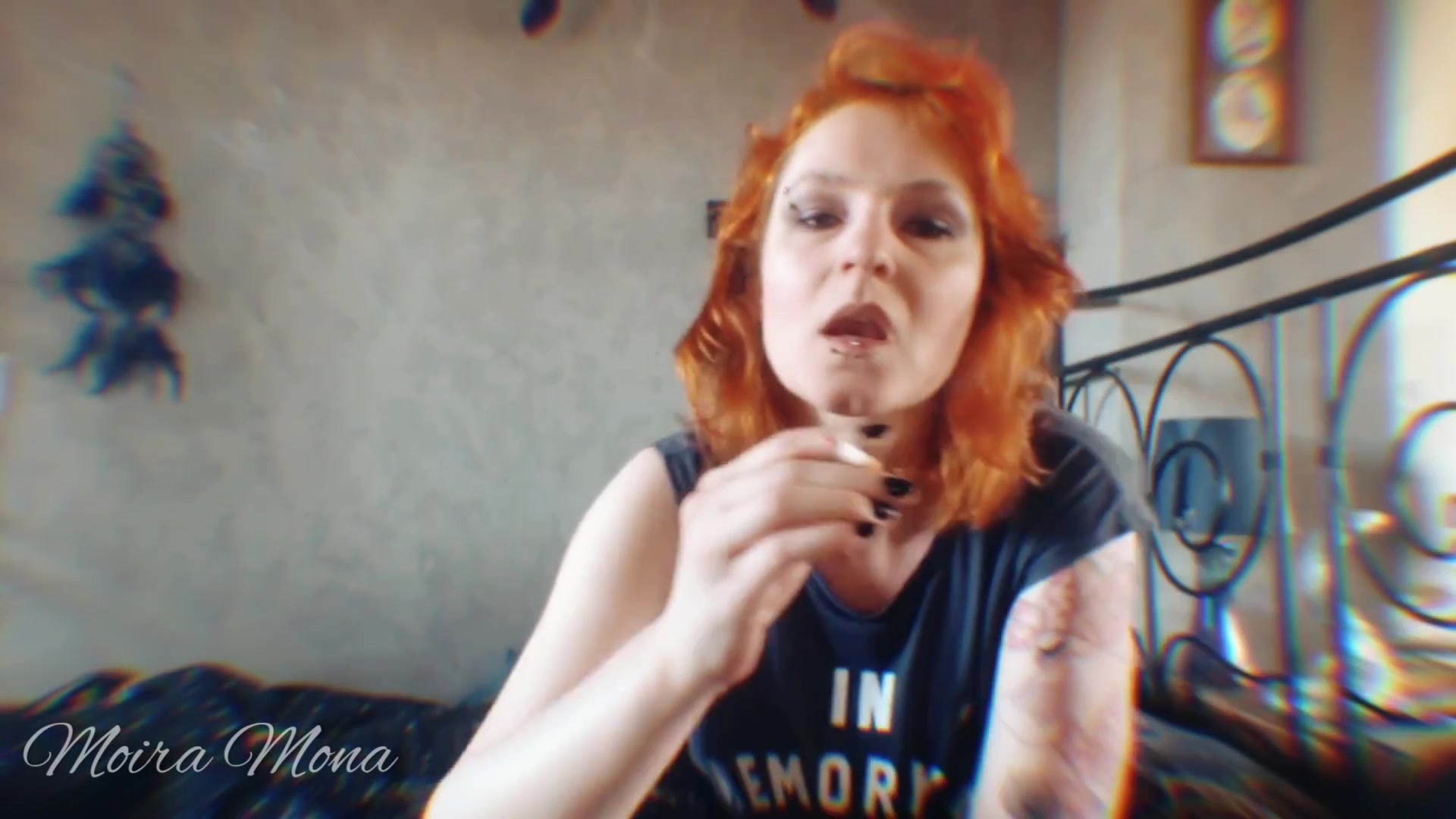 Casual Smoking Rock Chick